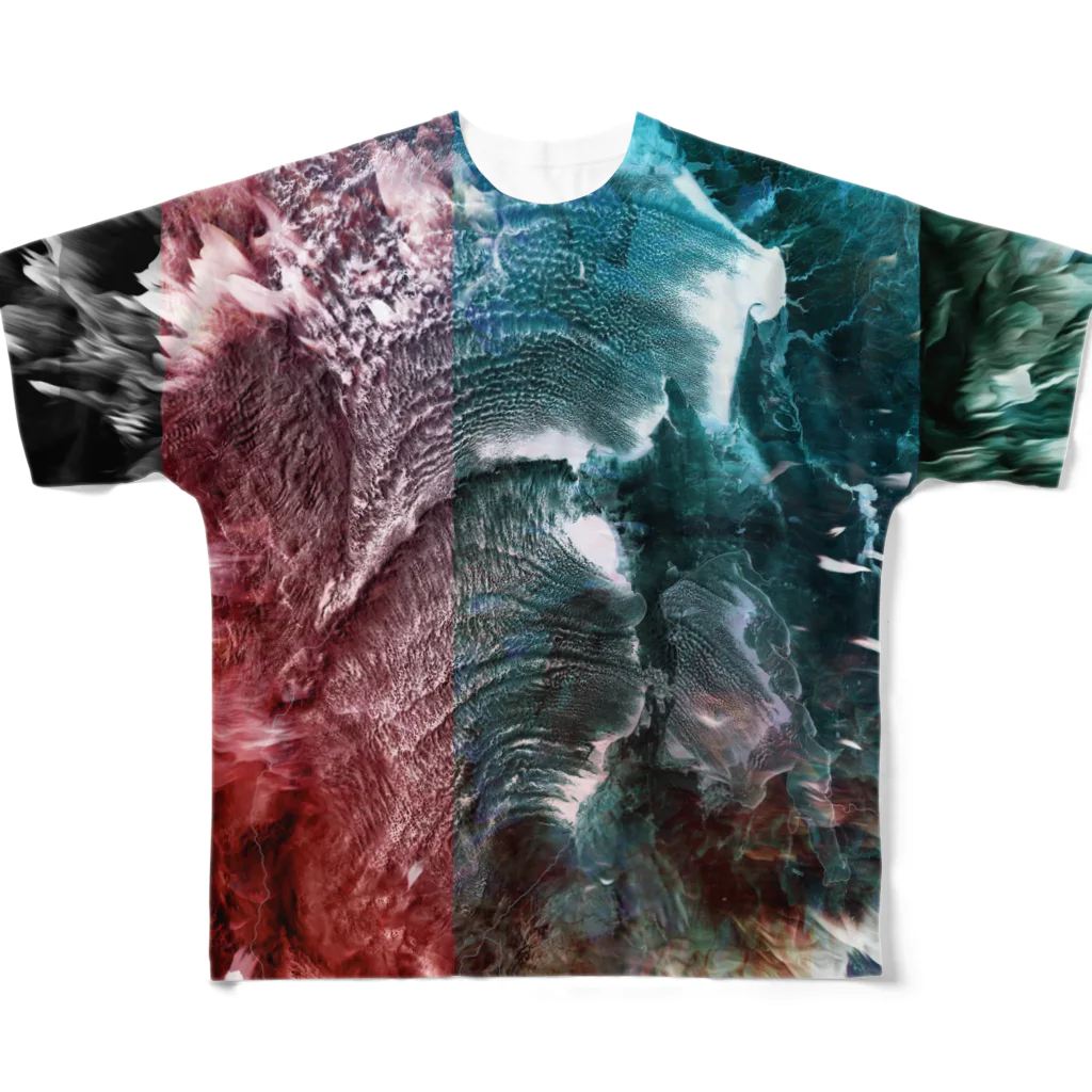 秀美のfire All-Over Print T-Shirt