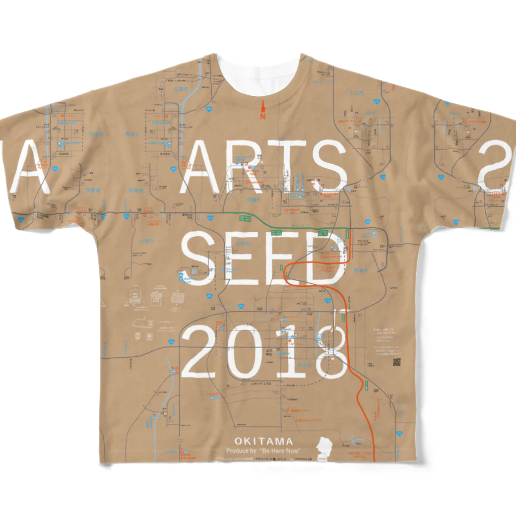 ARTS SEED OKITAMA 2019のASO2018マップ All-Over Print T-Shirt