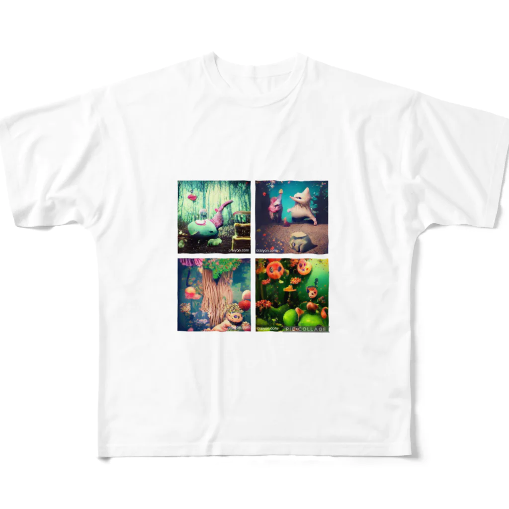 gotaniのAIが描いた「AI」 フルグラフィックTシャツ