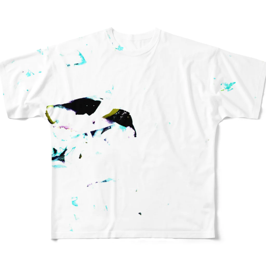 ハピなるショップの水色の鉱石っぽい All-Over Print T-Shirt