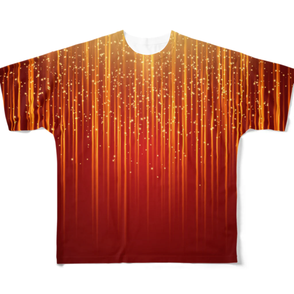 NOMAD-LAB The shopのオレンジ色の光の雨！ All-Over Print T-Shirt