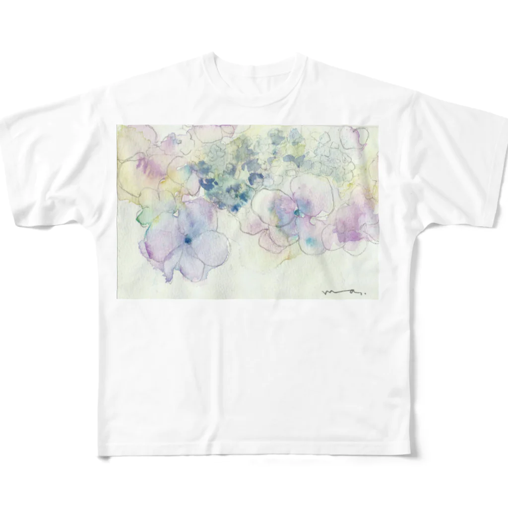 てんぷらの紫陽花 フルグラフィックTシャツ