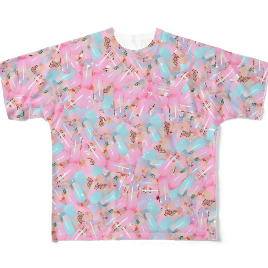 moriuurimoの森兎うりもお薬Ｔシャツ All-Over Print T-Shirt