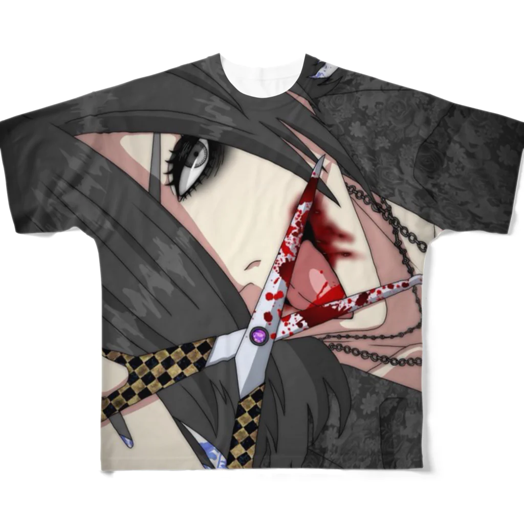 nachioの病んでるアリスさま All-Over Print T-Shirt