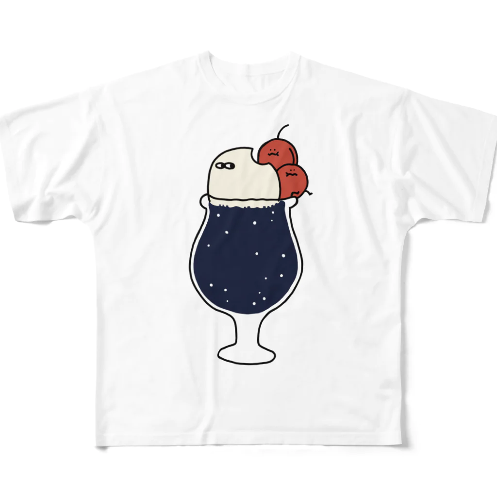 はるあたまのクリームソーダ フルグラフィックTシャツ