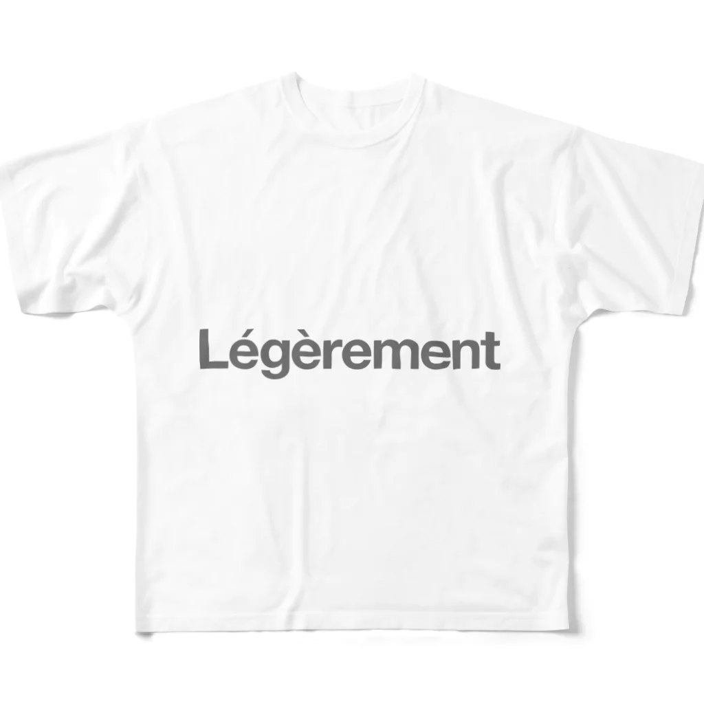 LégèrementのLégèrement-gray All-Over Print T-Shirt