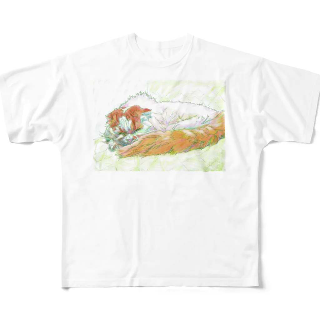 may-piのねむねむにゃんこ All-Over Print T-Shirt