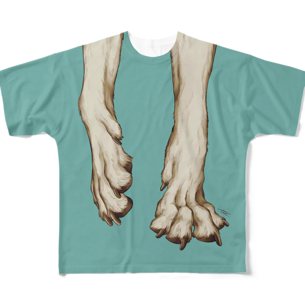 タタナ幻獣館のLupus Limbs (chocolate mint) フルグラフィックTシャツ