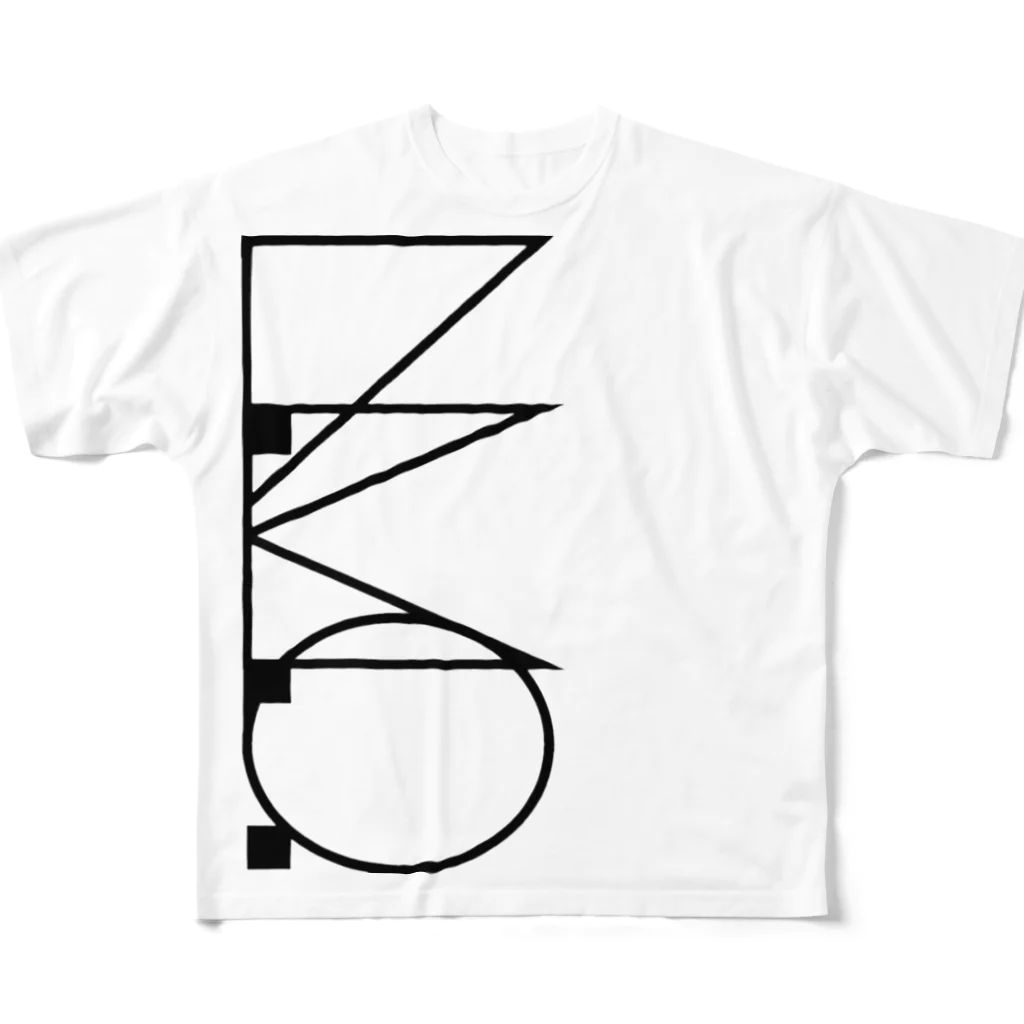 yutantanのL.M.O.ロゴ(縦バージョン) フルグラフィックTシャツ