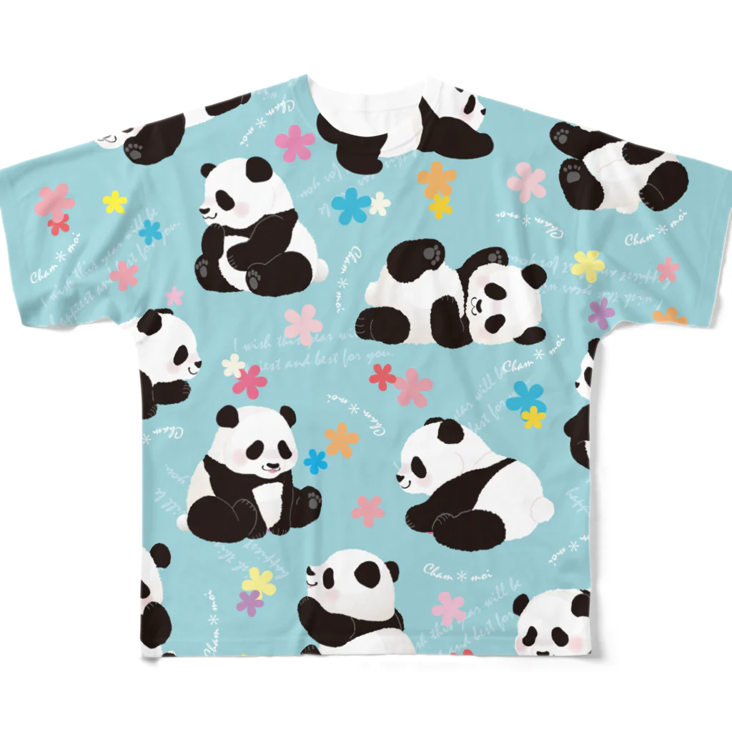 Satokostudioのいろいろパンダくん All-Over Print T-Shirt