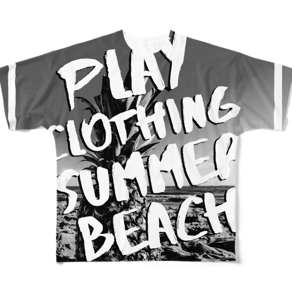 PLAY clothingのPLAY BEACH MONOTONE フルグラフィックTシャツ