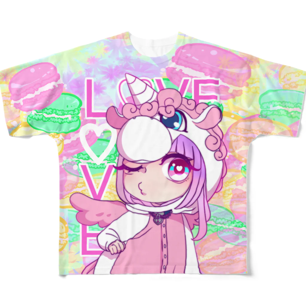 苺ろみるくのユニコ All-Over Print T-Shirt