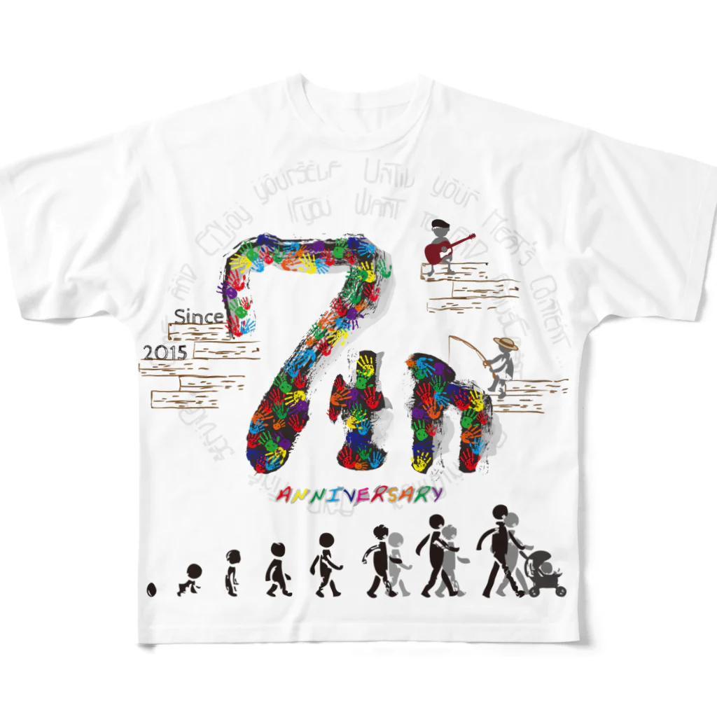 sevensroomのSEVEN'S ROOM7周年グッズ フルグラフィックTシャツ
