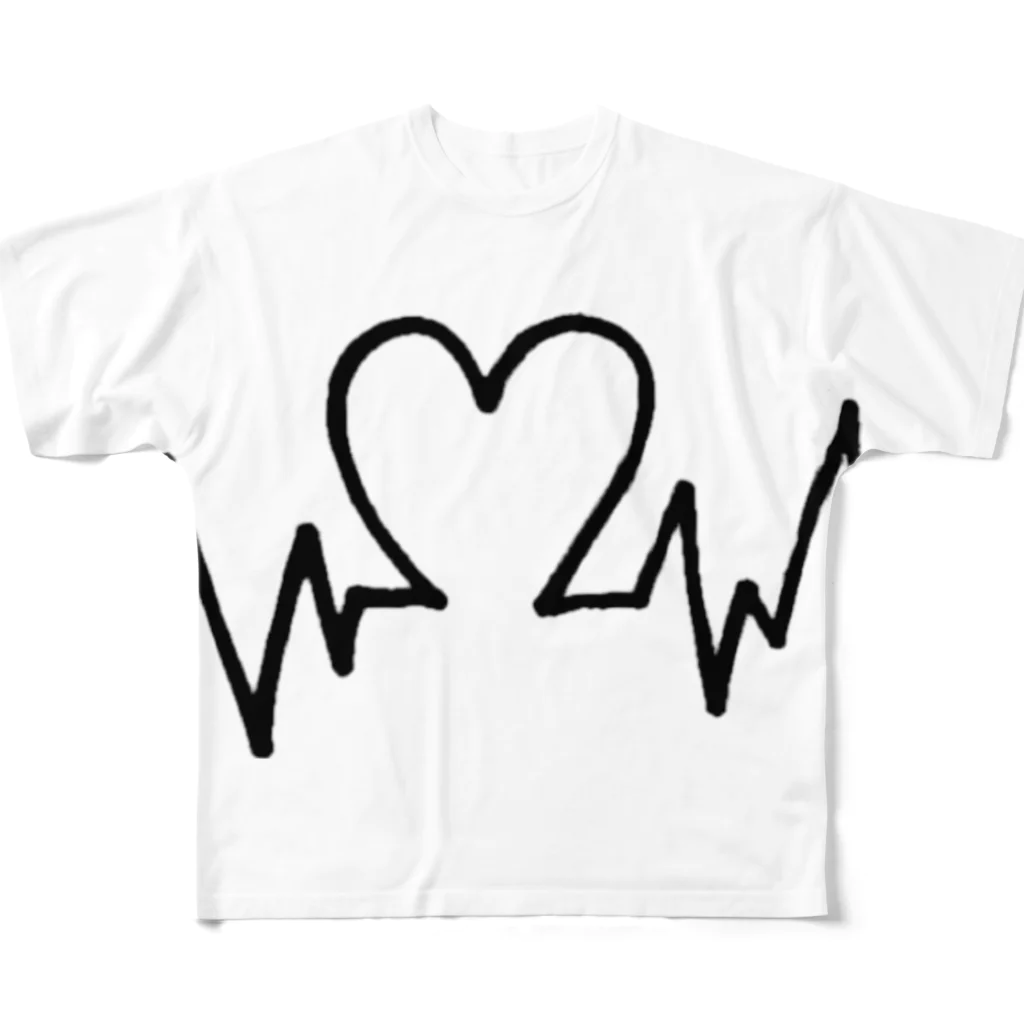 element.mのHeartbeat フルグラフィックTシャツ