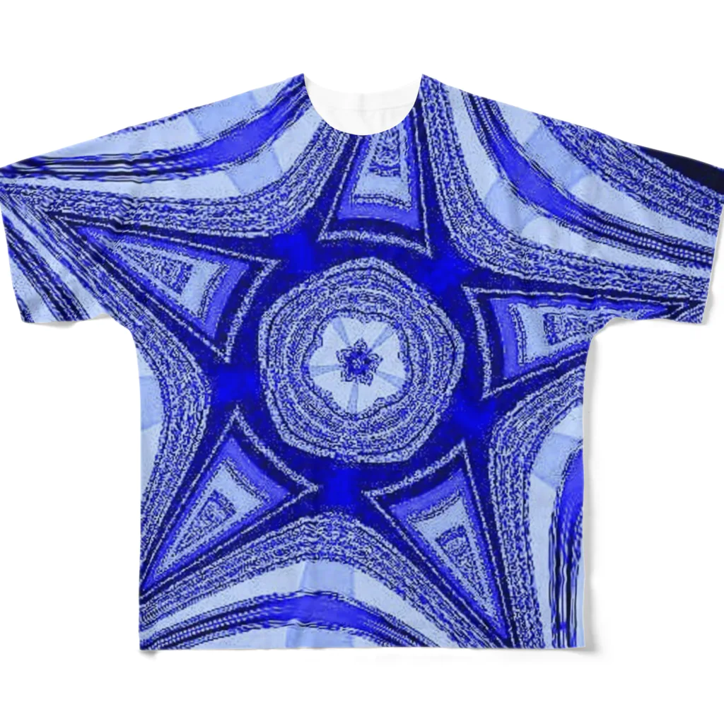 Anna’s galleryのBlue Star フルグラフィックTシャツ