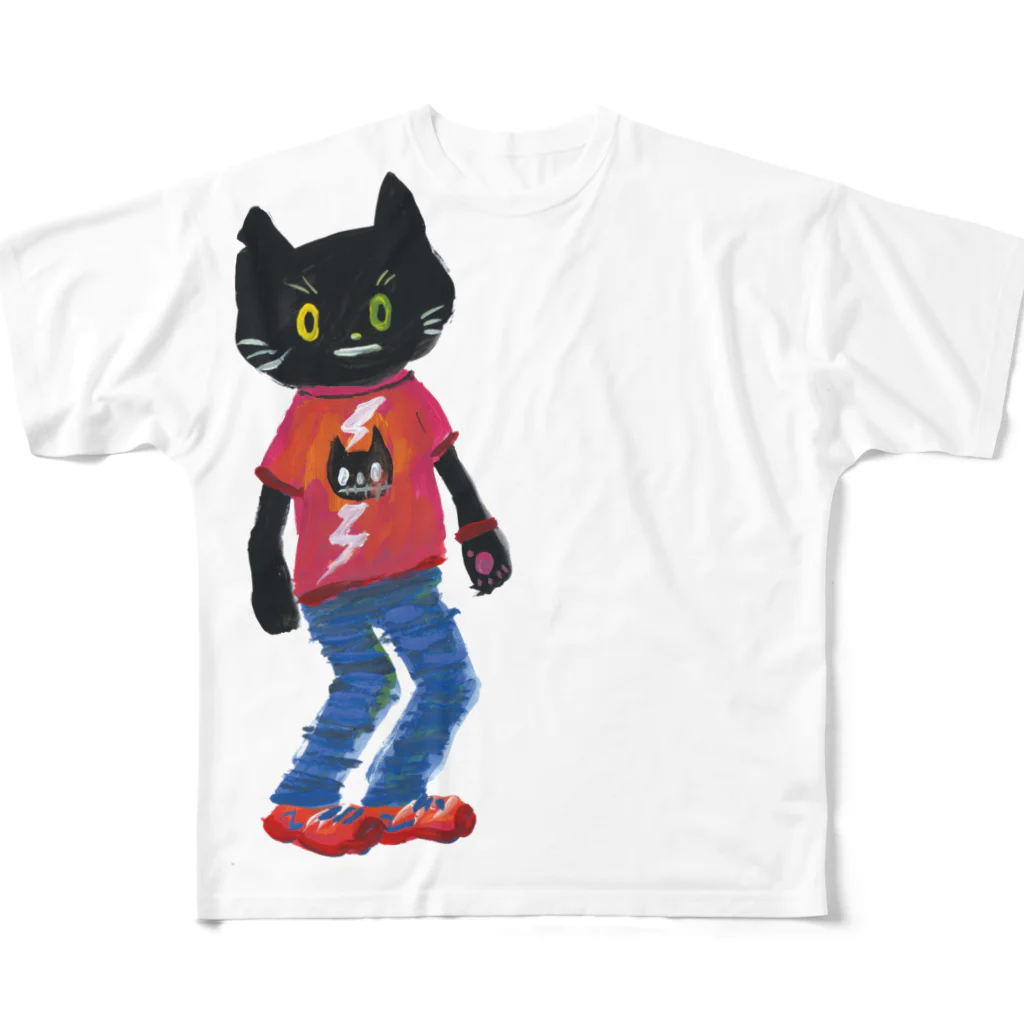 COULEUR PECOE（クルールペコ）のねこびとさん（Oliver） フルグラフィックTシャツ