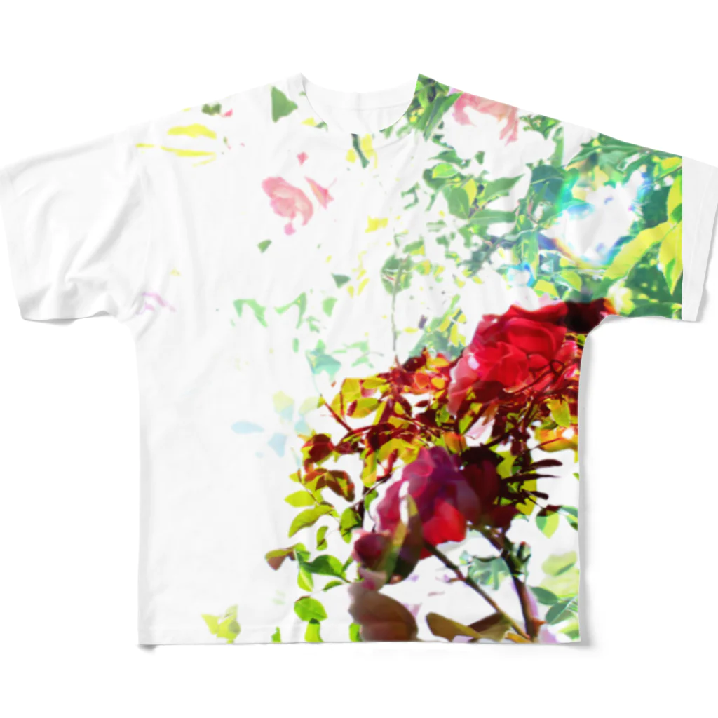 しゃしんの透明なバラ All-Over Print T-Shirt