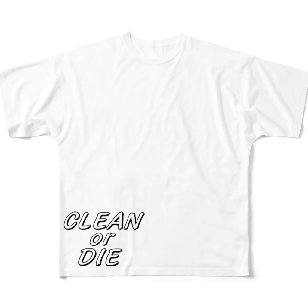 STのCLEAN or DIE フルグラフィックTシャツ