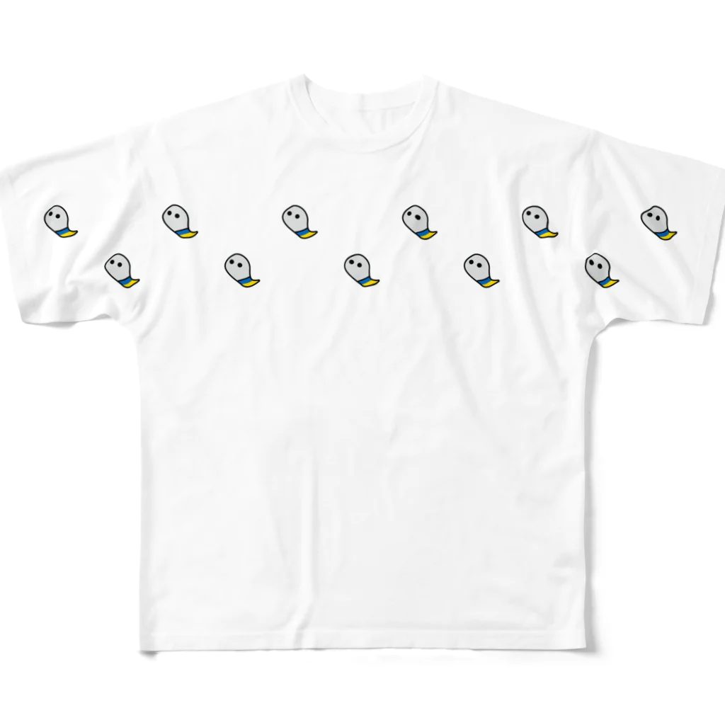 ヨープキャンが気になったの並んだキーウの幽霊 All-Over Print T-Shirt