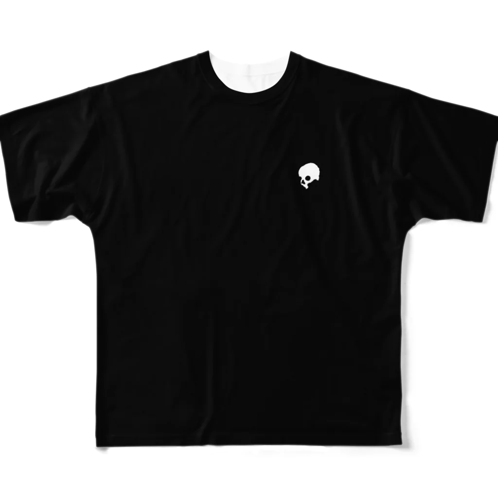 hustlerの骨 フルグラフィックTシャツ