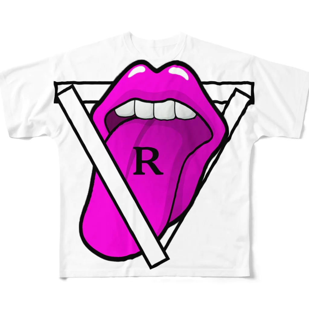 Ryoga[実況やってる]のRyogapinkTongue フルグラフィックTシャツ