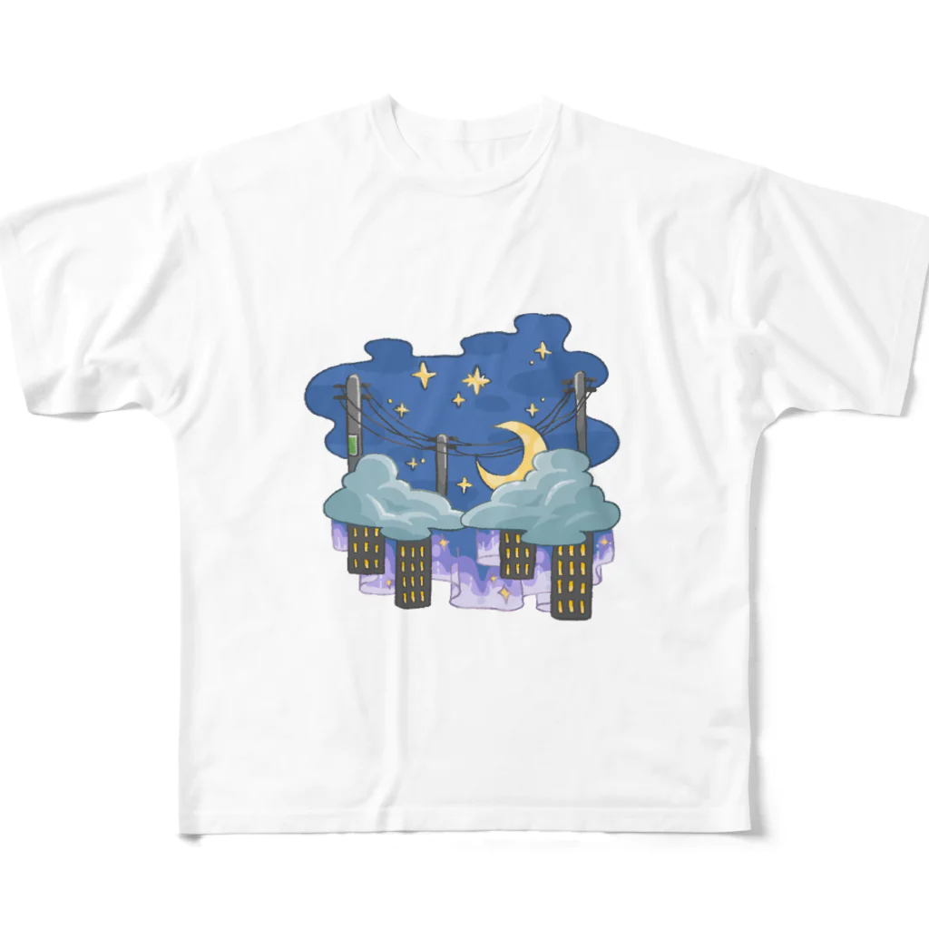 星川屋さんのよる All-Over Print T-Shirt