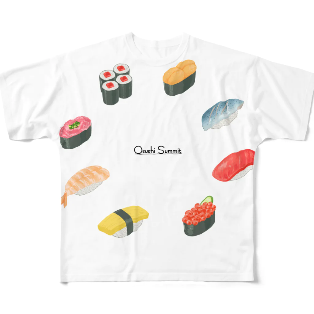 お寿司屋さんの第８回お寿司サミットグッズ All-Over Print T-Shirt
