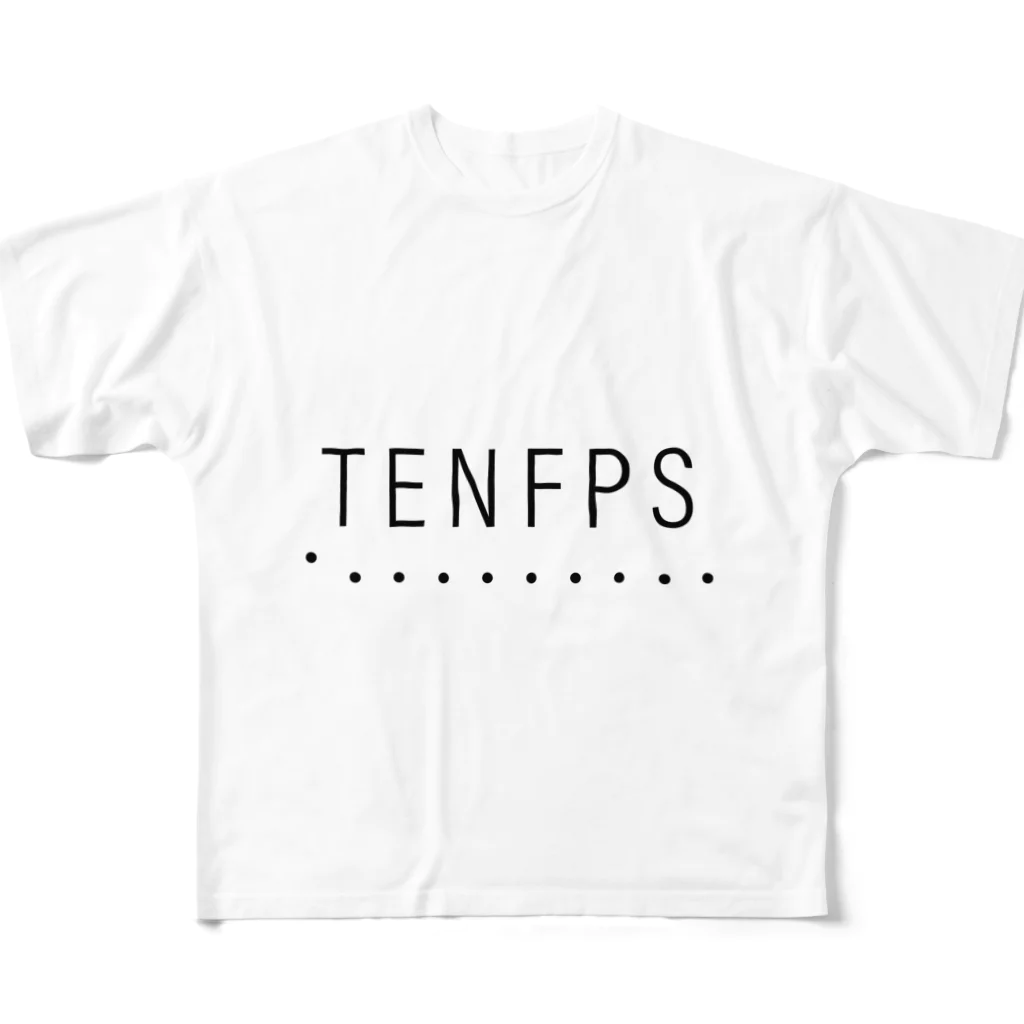 OC1OBERのTENFPS フルグラフィックTシャツ