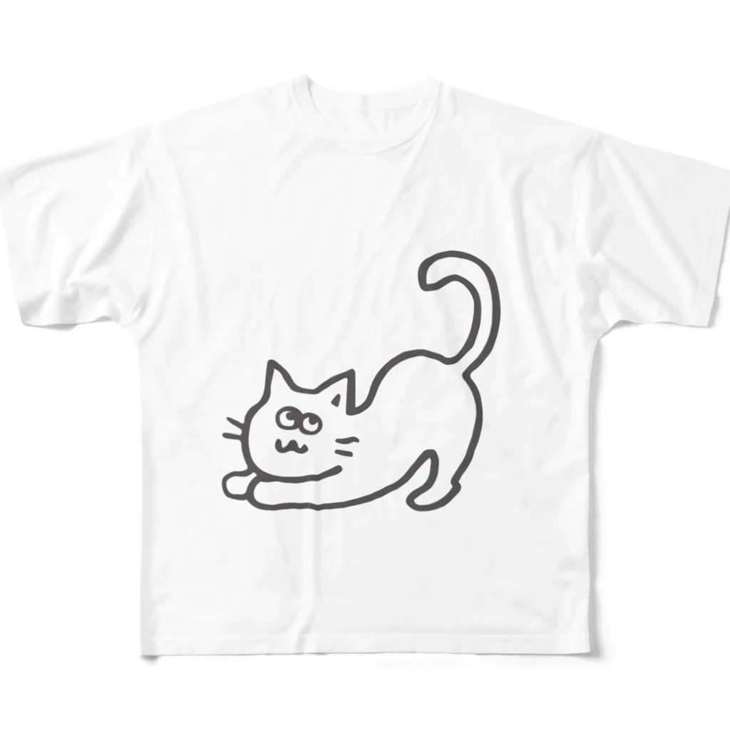 SENBIKI舎ののびのびねこ フルグラフィックTシャツ