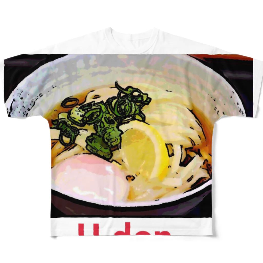 wahhcanのU-don. フルグラフィックTシャツ