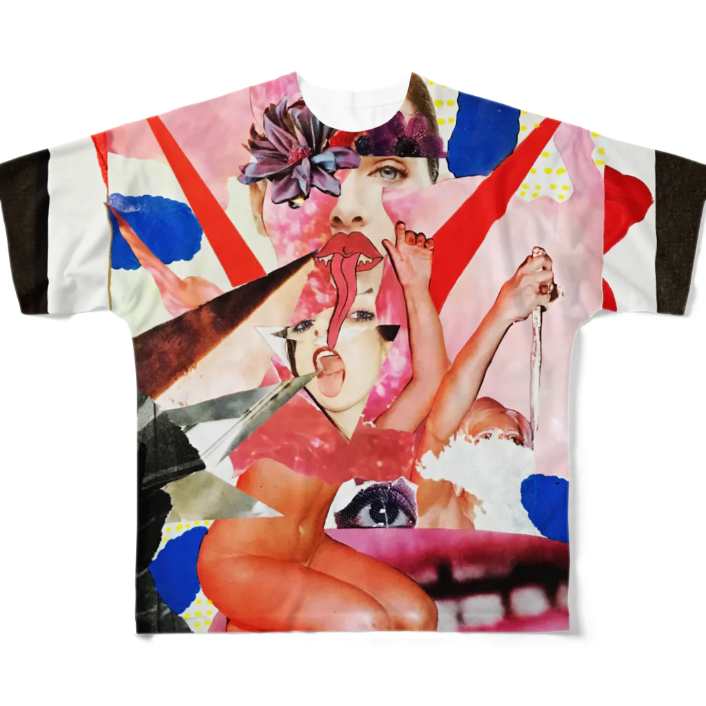 chisacollageのあっかんべー All-Over Print T-Shirt