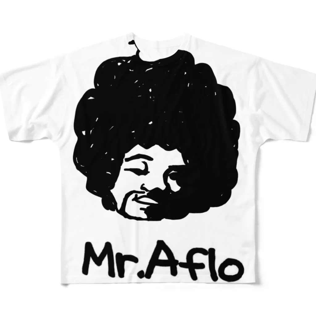 komonoyaのミスターアフロ フルグラフィックTシャツ