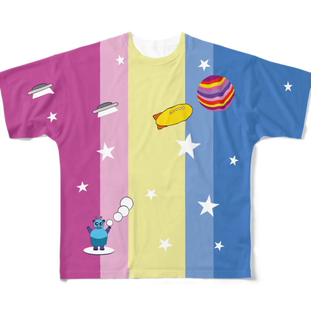 エフリリーカのColorful and funny pictures  All-Over Print T-Shirt