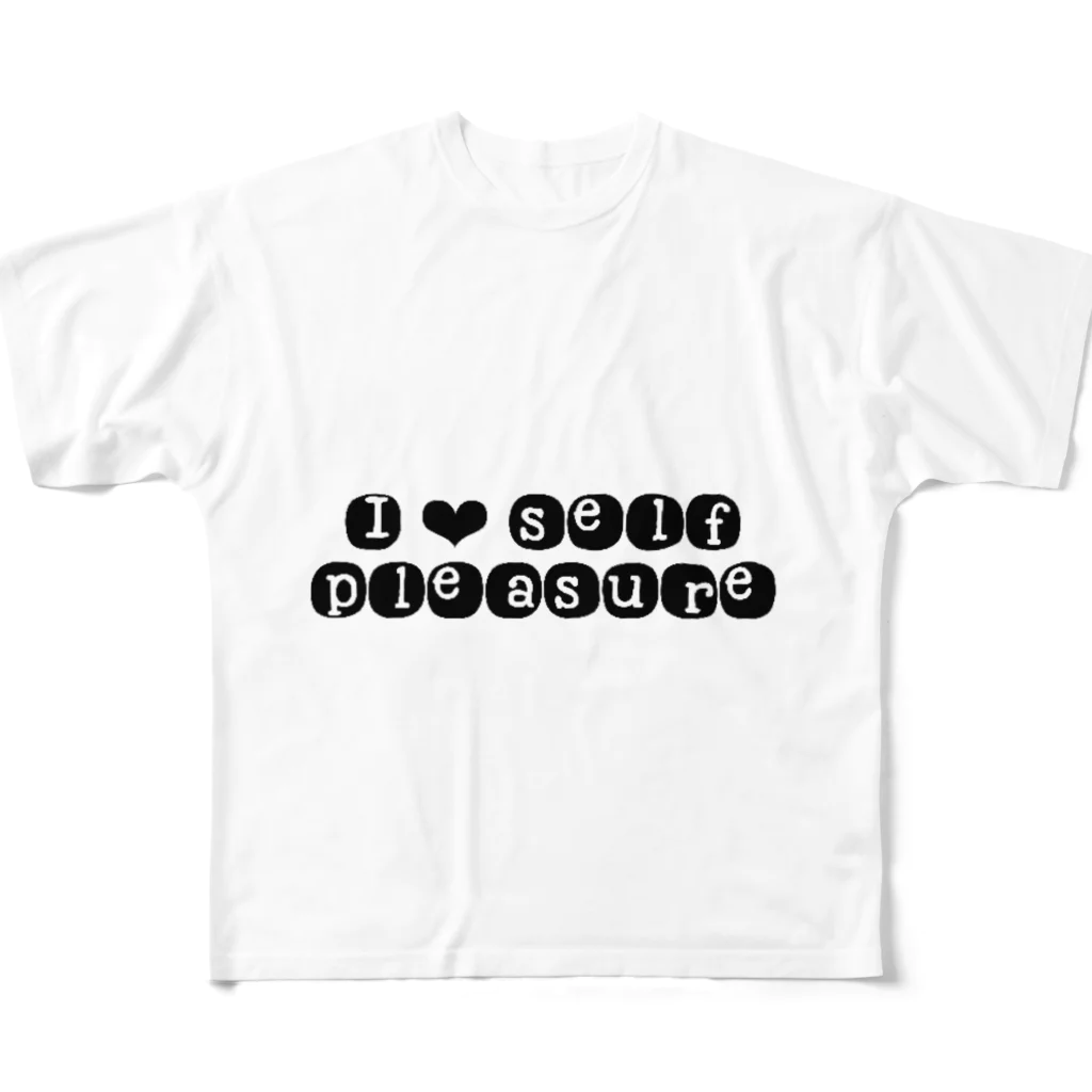 ヒュミリの店のI♡Self pleasureシリーズ フルグラフィックTシャツ