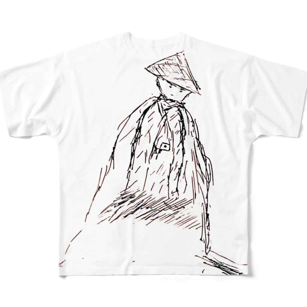 誰徒のツワブキ童子 All-Over Print T-Shirt