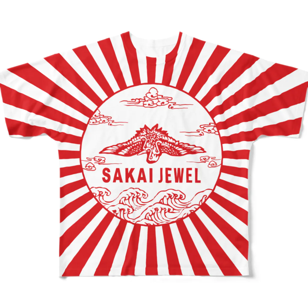 KanakoNezzzのSAKAI JAPAN 紅 フルグラフィックTシャツ