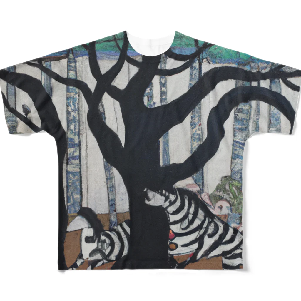 Spirit of 和のシマウマの森 All-Over Print T-Shirt