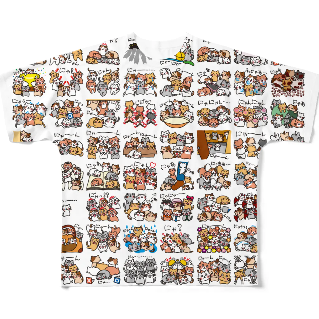 月森のどかの６にゃん子猫 All-Over Print T-Shirt