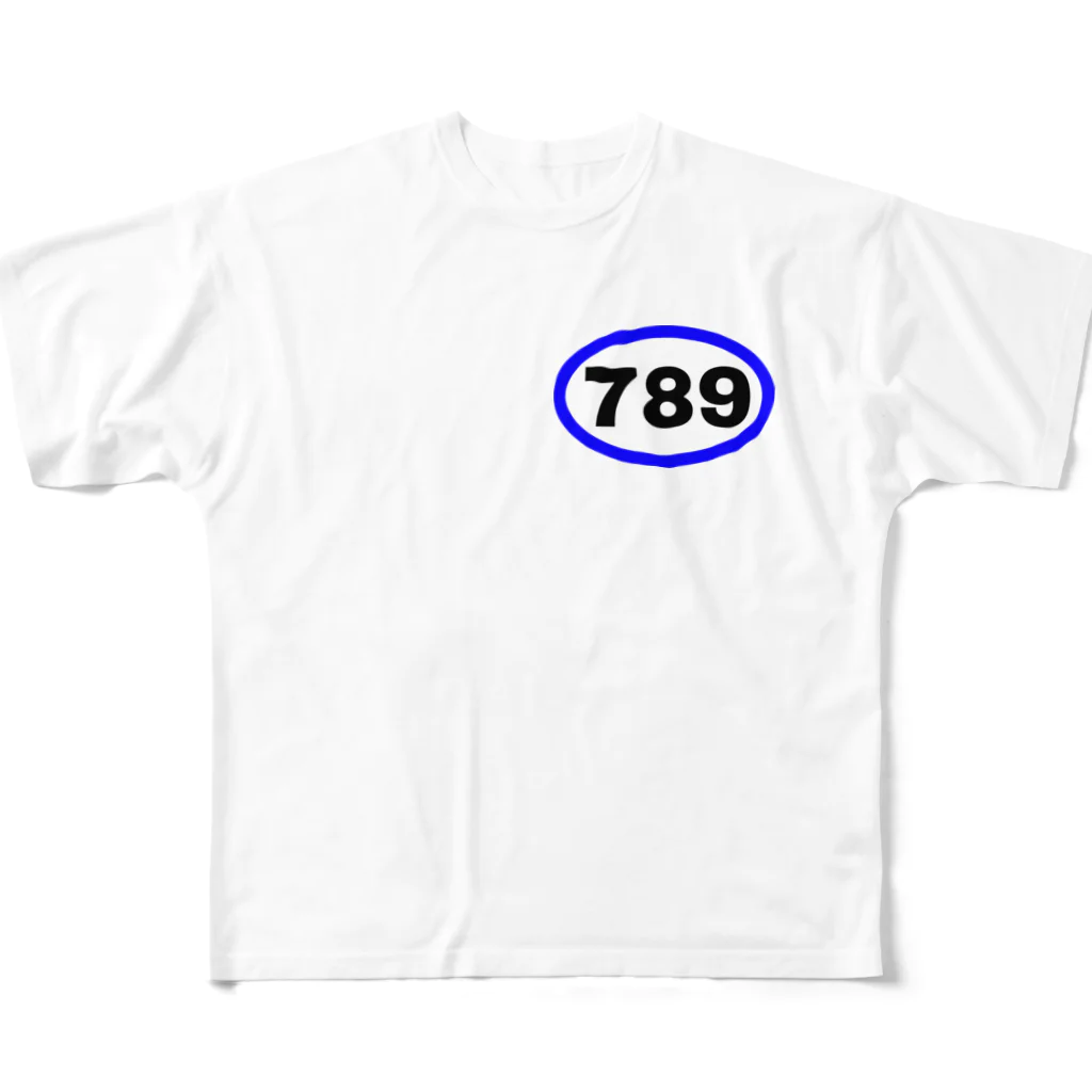 789（seven hundred and eighty-ninethの789（seven hundred and eighty-nineth フルグラフィックTシャツ
