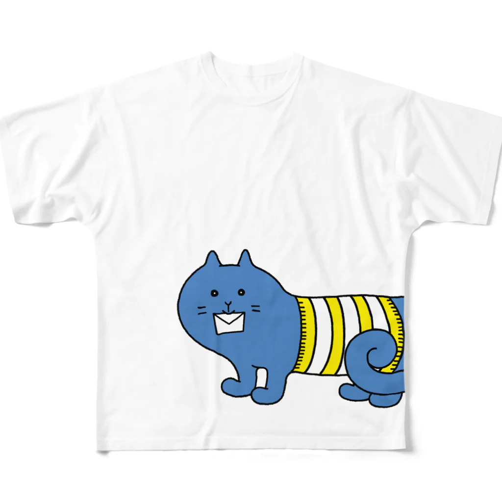 mocoのトラになりたいねこ フルグラフィックTシャツ