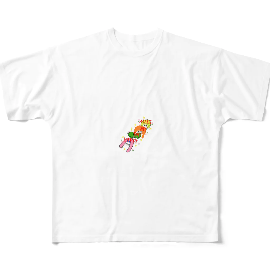 watayuの『MAKE MY DAY HAPPY』 フルグラフィックTシャツ