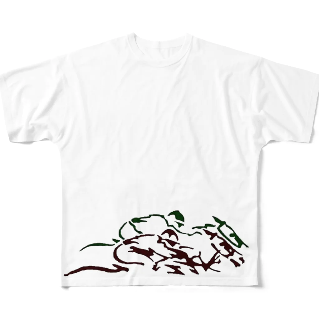 BBdesignの馬１ All-Over Print T-Shirt