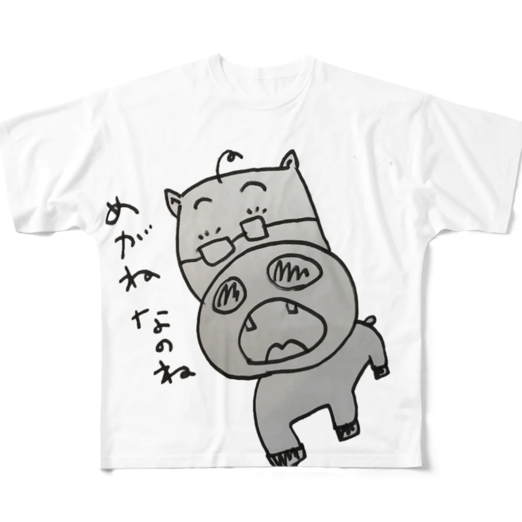 GDxxCHANNEL SHOPの眼鏡なのね フルグラフィックTシャツ