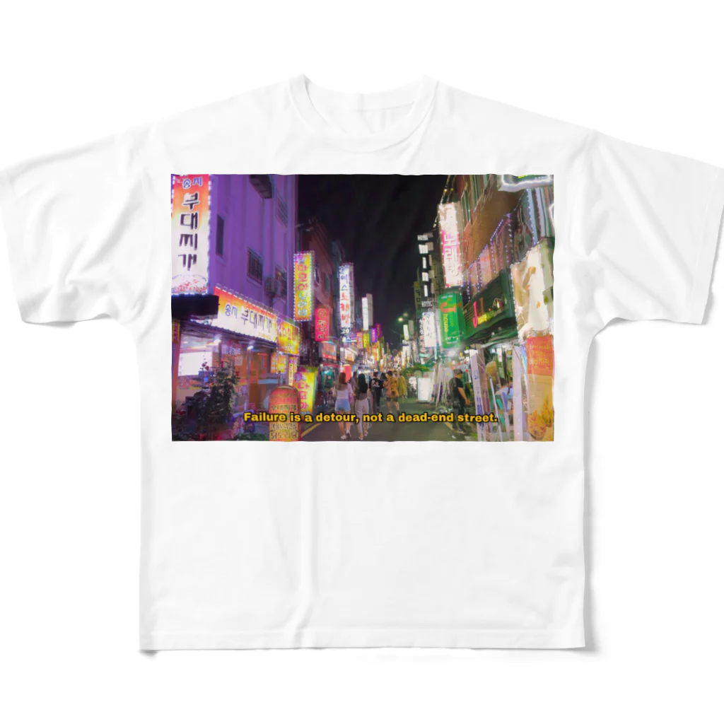 노래(19)の韓国釜山 フルグラフィックTシャツ