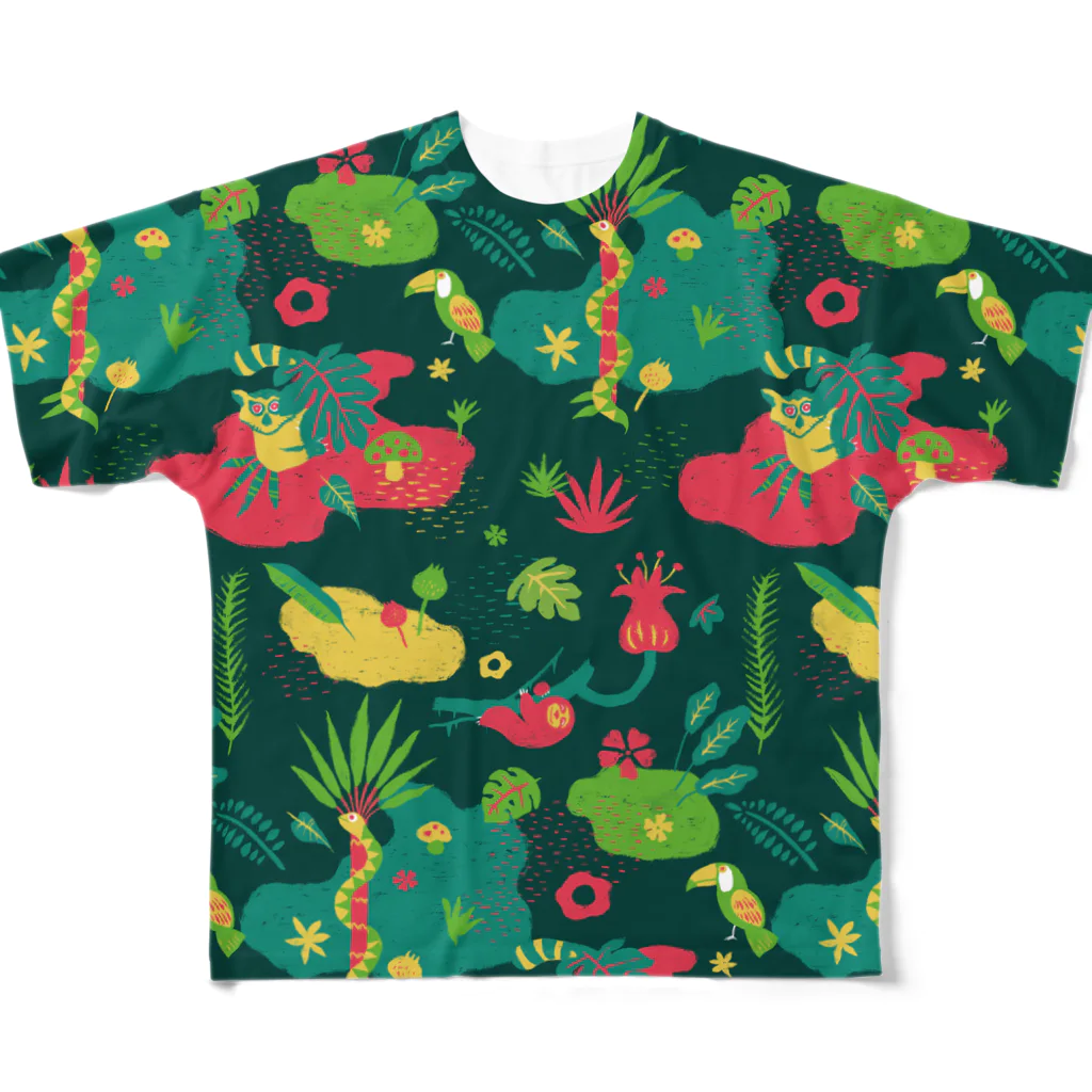 IZANAMI by Akane YabushitaのLa Floresta（パターン） フルグラフィックTシャツ