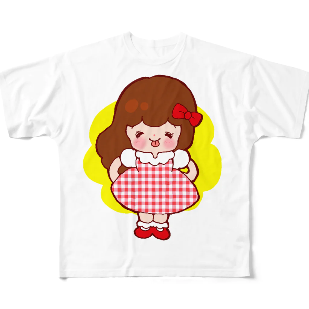 🐰Halliee⭐のほんよみちゃん フルグラフィックTシャツ