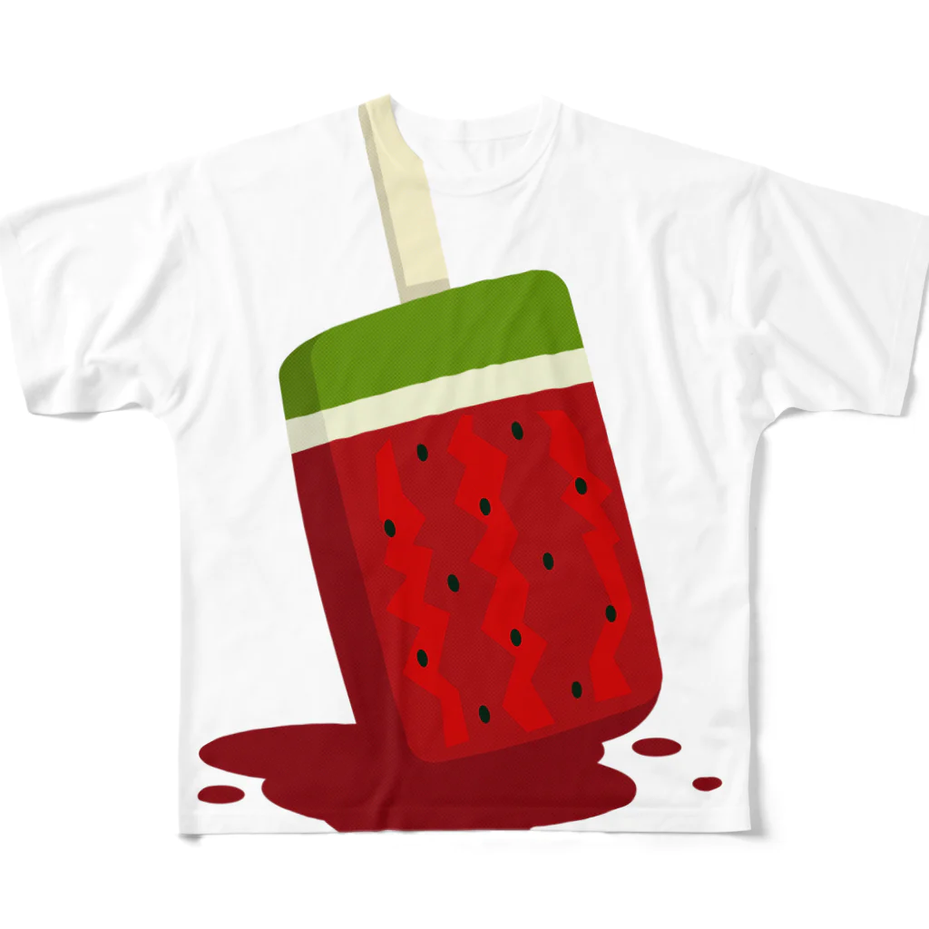 AURA_HYSTERICAのIce_Pop フルグラフィックTシャツ