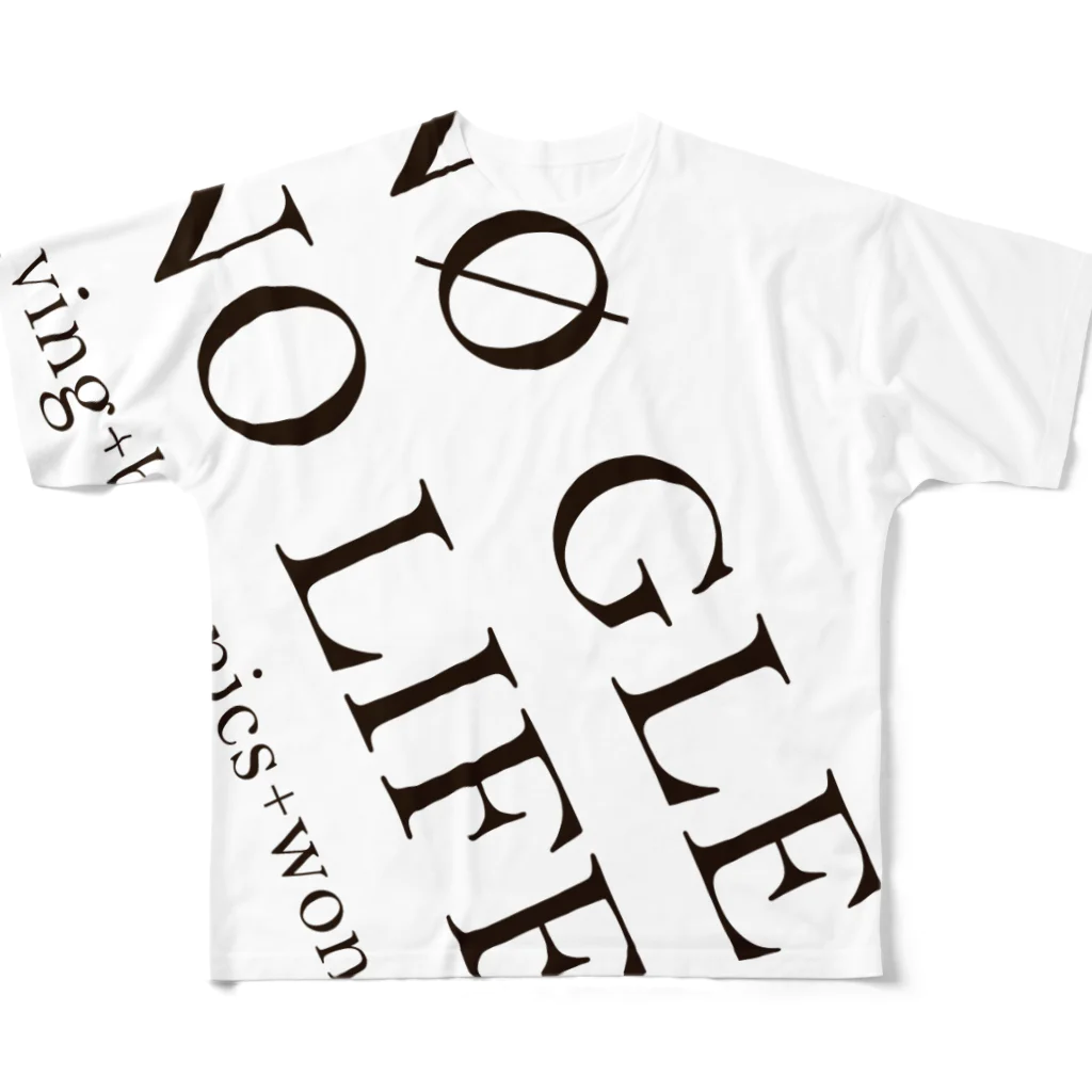 NØGLEのNØ GLE, NO LIFE? (slash) フルグラフィックTシャツ