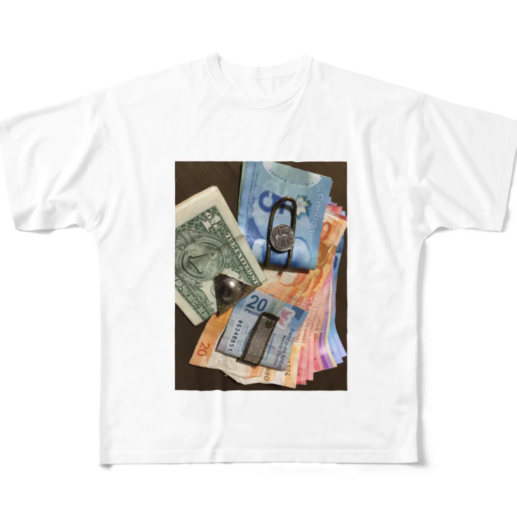 BettyMossのMoneycClipMoney All-Over Print T-Shirt