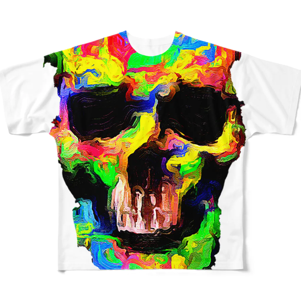 KEDAMA_Designsのカラフルドクロ All-Over Print T-Shirt